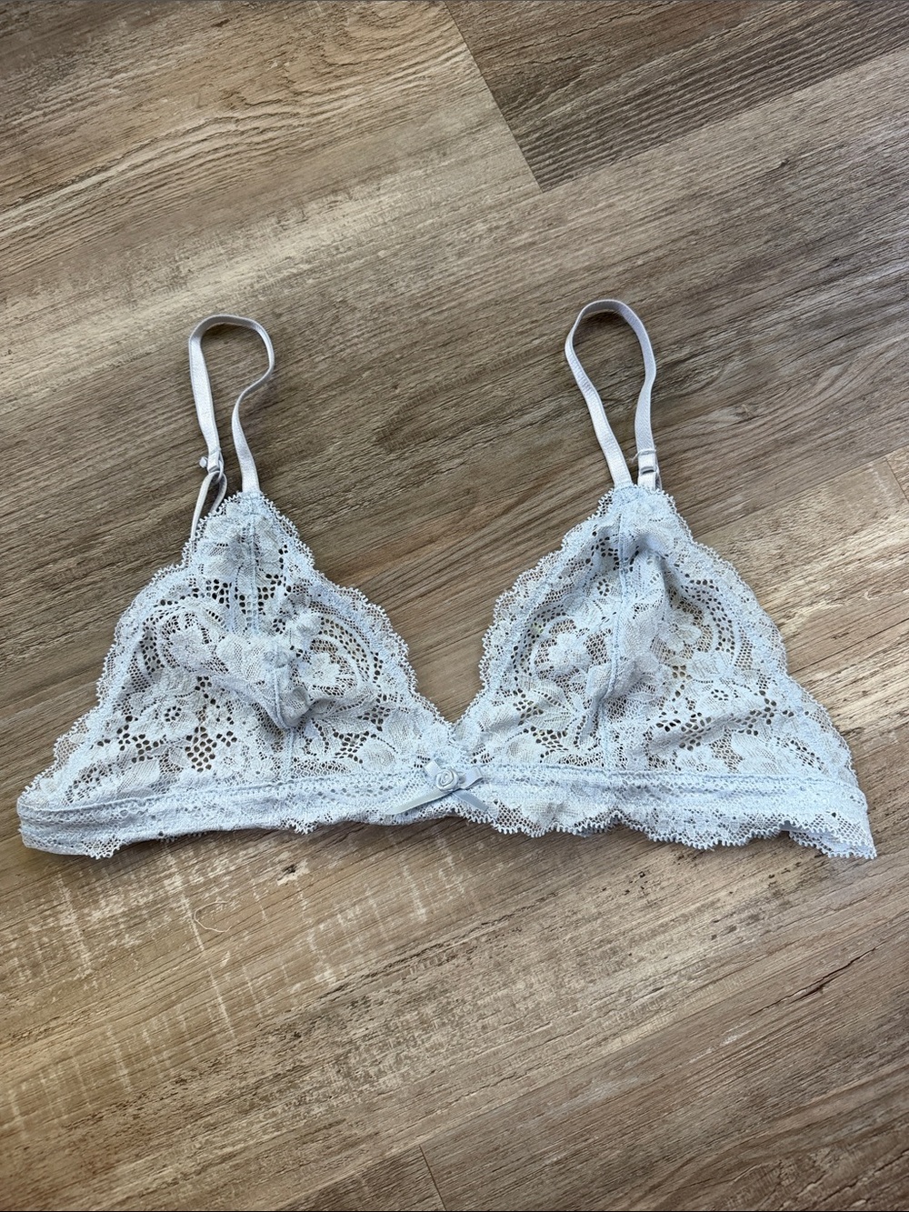 Syrn | Lace Triangle Bralette in Light Blue